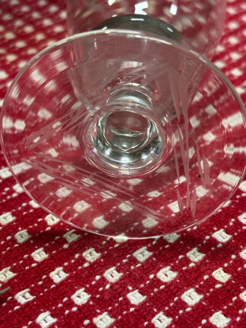Etched Clear Glass Bud Vase